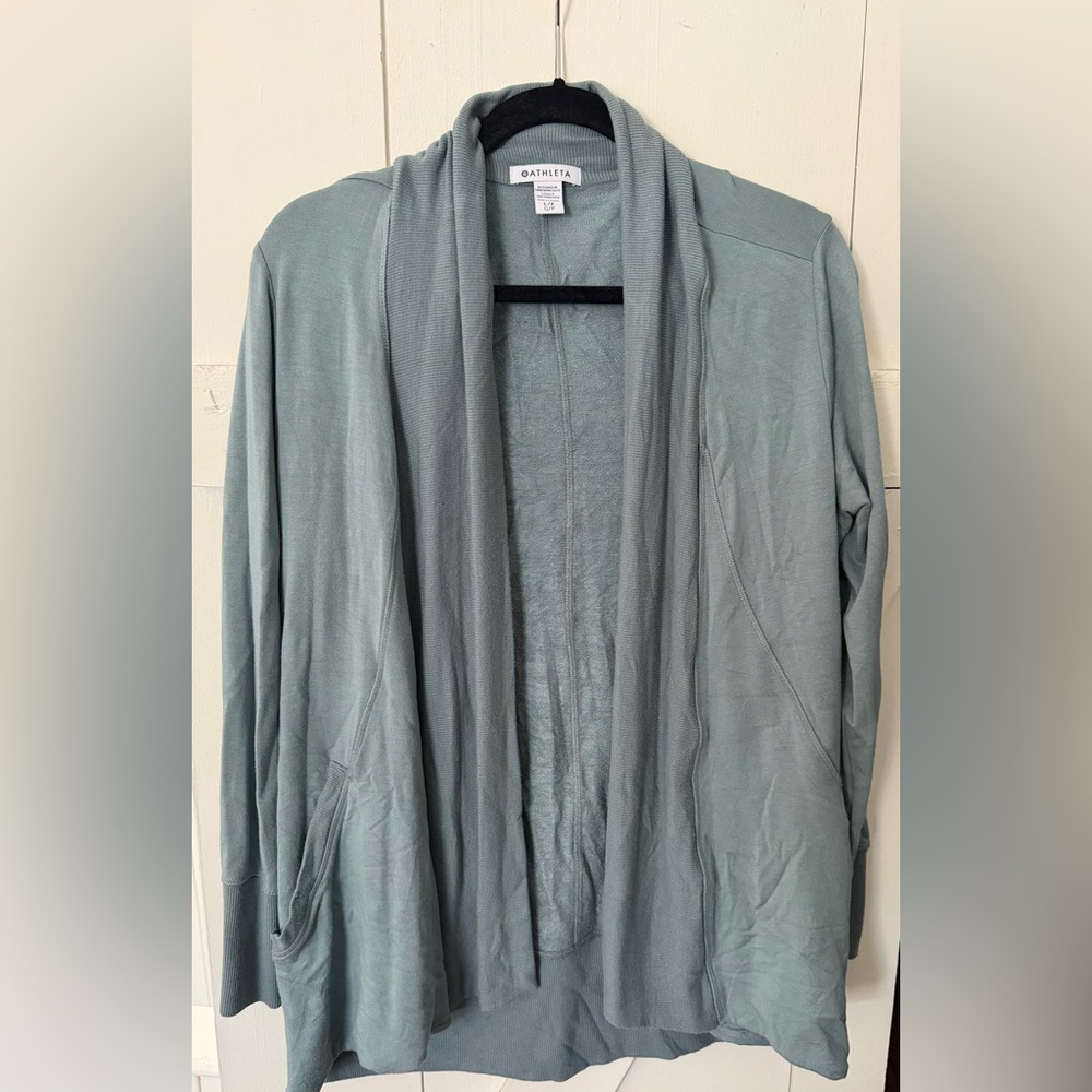Athleta Pranayama Teal Long Sleeve Cardigan Wrap
